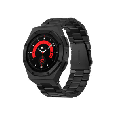 Mod Kit Metal Case + Stainless Steel Band Samsung Galaxy Watch 6 4 Classic 5 Pro