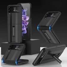 Cell Phone Case with Stand Foldable Cover Parts for Samsung Z Flip4 Accessories