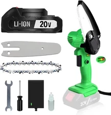 NEW 4"Mini Handheld Cordless Electric Cutting Chainsaw Wood Cutter w/battery