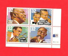 SCOTT # 3096-3099 American Music Series U.S. Stamps MNH - Plate Block of 4