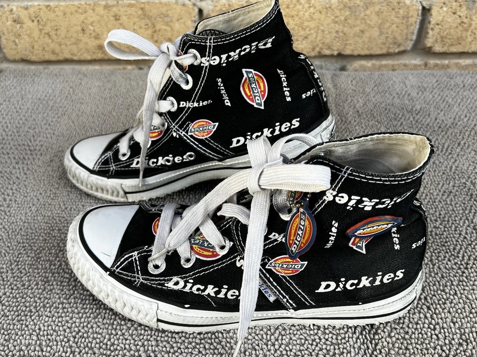 Tênis feminino unissex Dickies preto branco CD 6630 tamanho 5 lona superior E049141D - Imagem 4 de 4