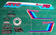 1983 83'  ATC 70 BLUE Christmas Edition 12pc Graphic decals stickers calcomanias