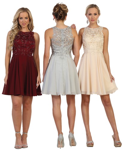 Corto Dama de Lindo Ceremonia Graduación Cóctel Bajo | eBay