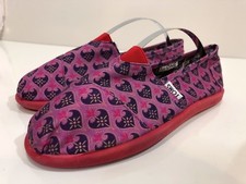 Tom's Girls' Classic Canvas Ballet Flats Shoes Youth Size 4