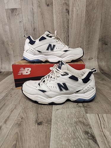 New Balance 609 Athletic Shoes Womens Size 9.5 D Wide/Large - White Navy WX609WB