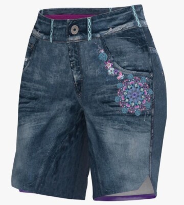 Crazy Idea Wonder Magic Short Women  elastische Shorts in Jeansoptik  mandala  M