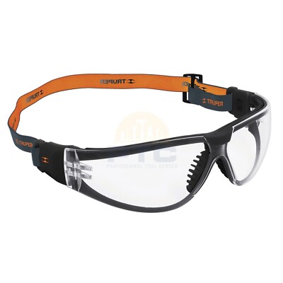 Truper LEDE-ST-R Safety glasses, clear with elastic band, Active