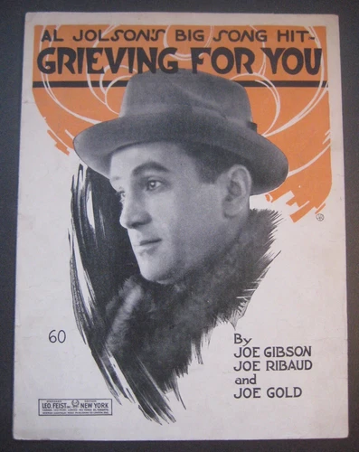 Grieving For You by Al Jolson sheet music