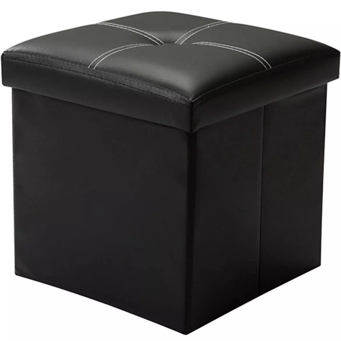 Small black storage ottoman online