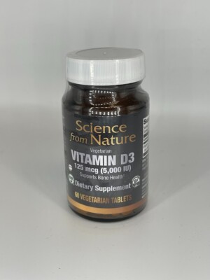 Science from Nature Vitamin D3 125 Mg (5000 IU) 60 Tablets