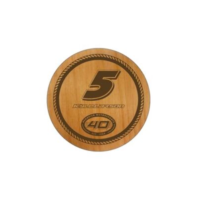 Kyle Larson #5 Alderwood Name and Number Etched Wooden Coaster Set of 4