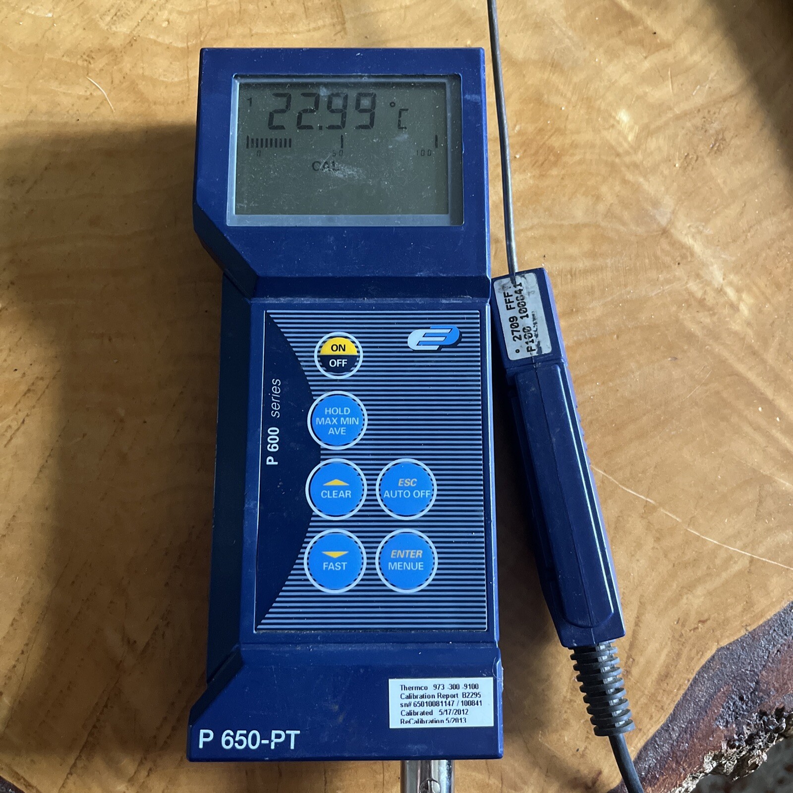 NIST Tracable Calibrated Dostmann P650-PT Platinum Resistance Thermometer, Case