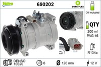Valeo Kompressor Klimaanlage FüR Chrysler Voyager IV Jeep Cherokee RG RS KJ