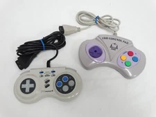 Lot Of (2) Vintage PC Gamepad Controllers InterAct Pro Pad 4 & IBM Control Pad