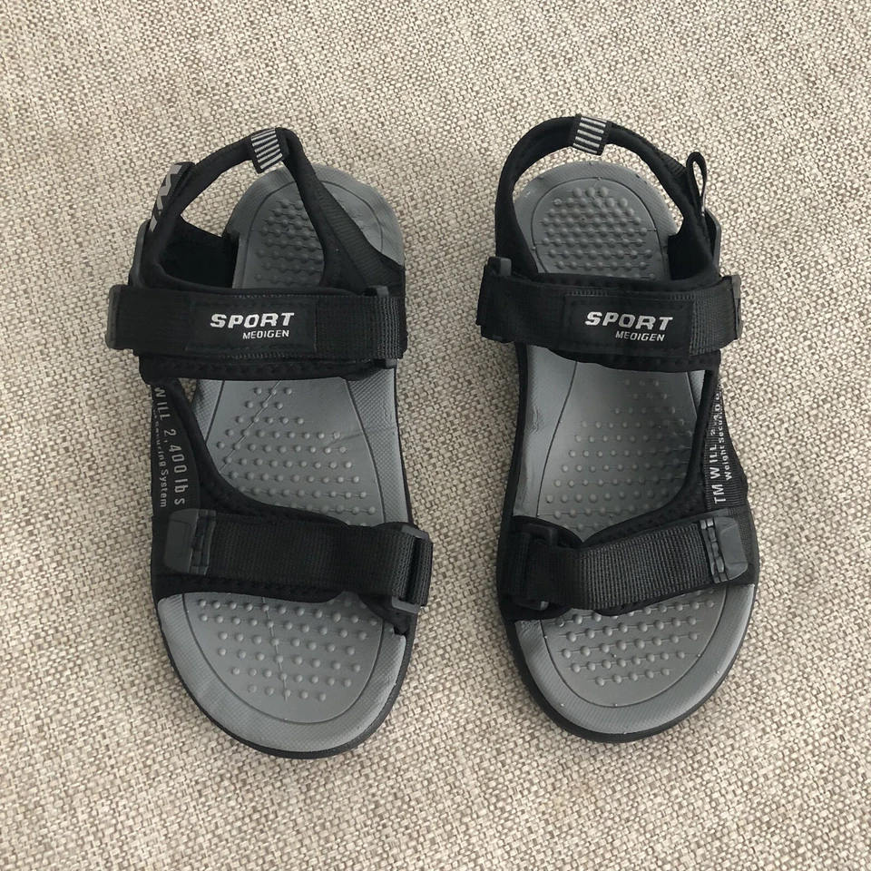 Kulebear Niños Agua Zapatos Sandalias Niños Pequeños Talla 13 Gris/Negro Foto 2 de 4