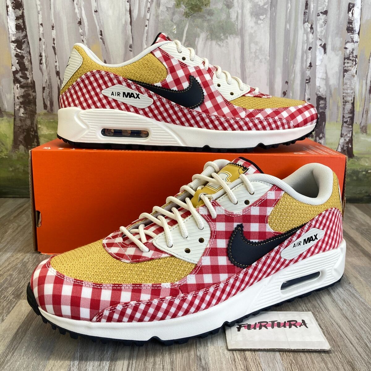 Nike Air Max 90 Golf NRG Picnic Sail Gold DH5244-600 Men's Size