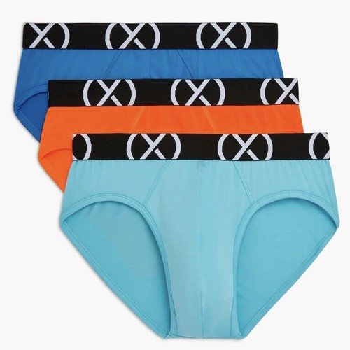 $42 2xist (X) Sport No Show Brief 3 Pack Multicolor Brand New Size XL