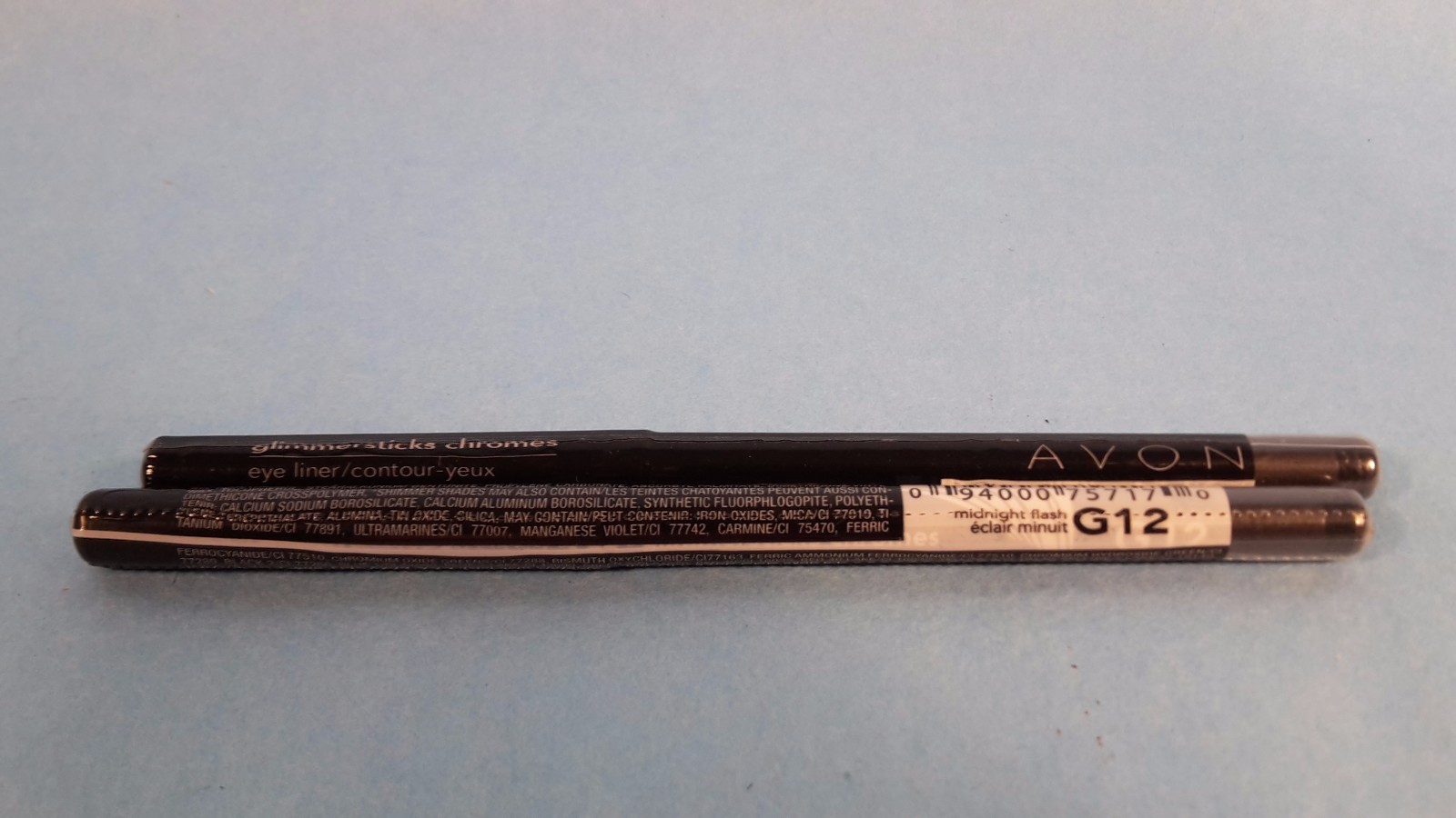 Avon Glimmersticks Chromes Eye Liner - Midnight Flash G12 ~ 2 piece lot