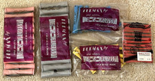 Set of 5 Pkgs Vintage Perm Rods Burmax Pink Gray Red Blue Yellow New 60 Pieces