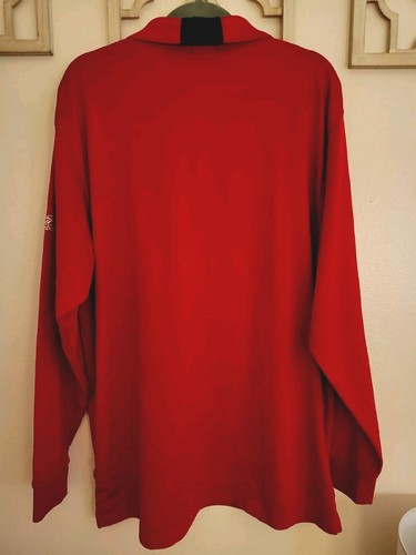 Mens X-Large Shirt Atlanta Falcons NFL Reebok Long Sleeve Polo. Red. - Picture 5 of 6