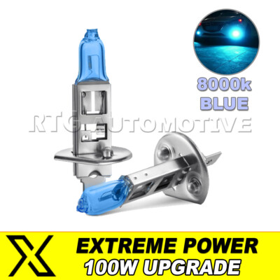 H1 448 Nebelscheinwerfer Glühbirnen 100W High Power Blau 8000k passend für Fiat