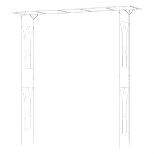 Metal Garden Heavy-Duty Arch Arbor Trellis Archway for wedding Climbing Plants - Picture 7 of 14