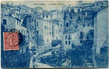 1906 San Remo Il Ponte Vecchio Case Tetti Città Repubblica Italiana FP B/N VG