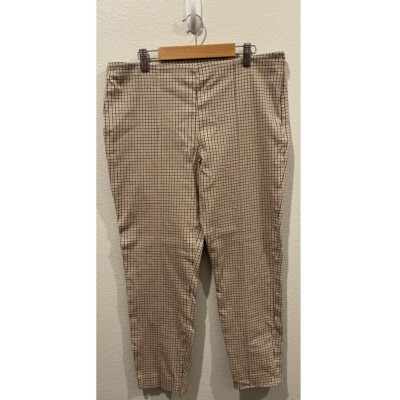 THEORY Alettah Ainsley Check Cropped Plaid Pants Size 12