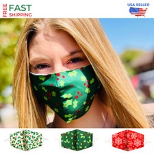 Christmas Face Mask Cotton Holiday Masks Covering 3 PCS FunChristmasMasks