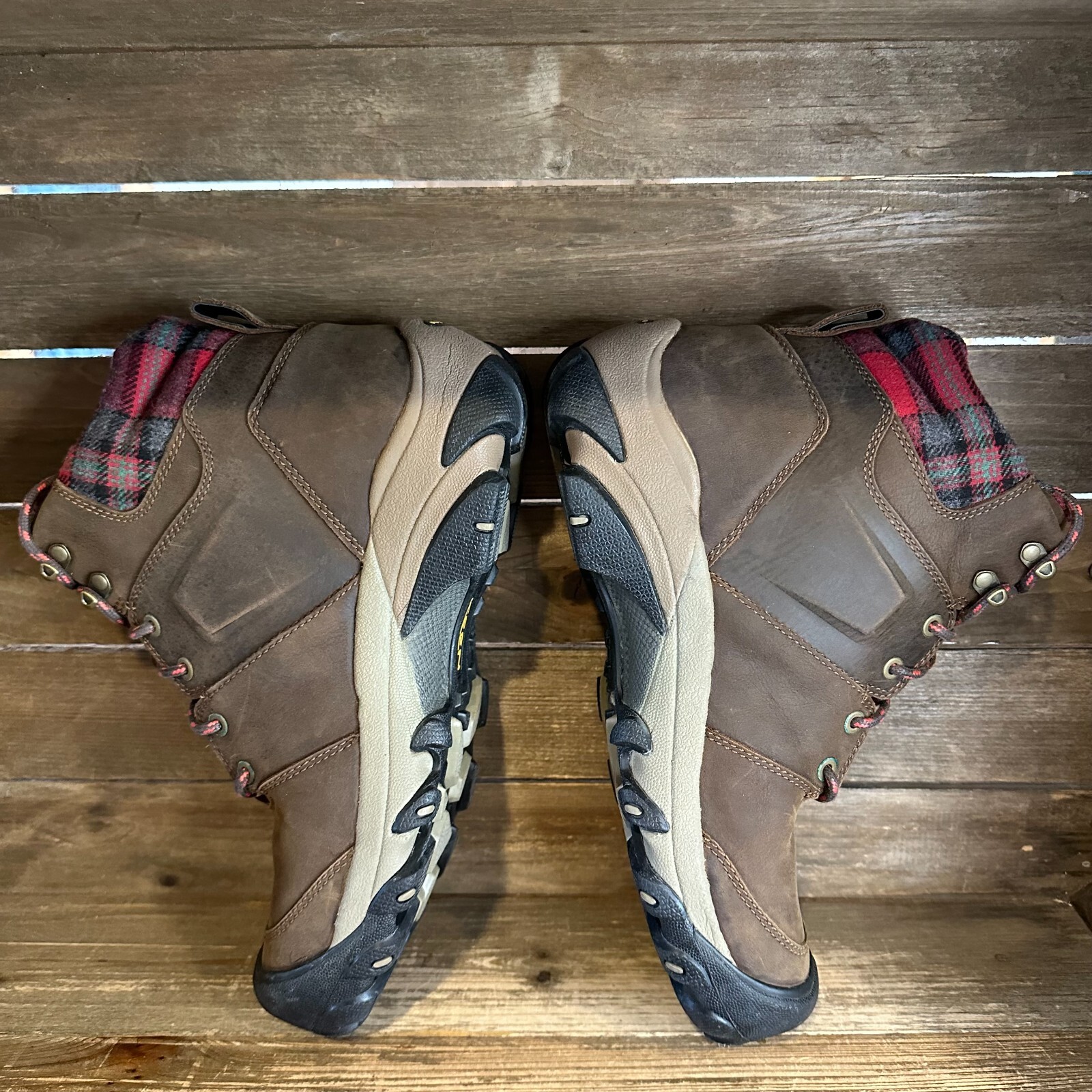 Stivali invernali impermeabili isolati in pelle marrone Keen Targhee II nuovi da uomo taglia 10