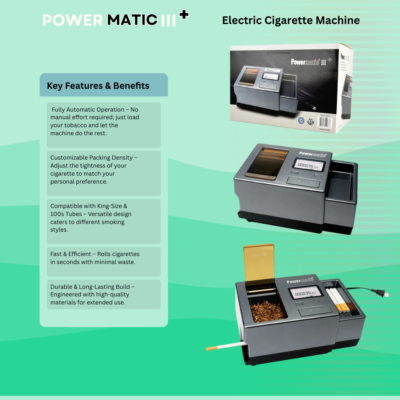 Powermatic III+ Electric Tobaco Injector Machine (King & 100s) Combo | eBay