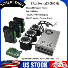 ✅3Axis 57 Nema 23 425oz.in Hybrid Stepper Motor Driver Power MACH3 Kit DC 20-50V