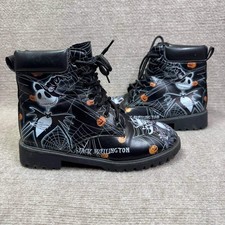Nightmare Before Christmas Jack Skellington Boots Womens 37 Black Edgy Halloween