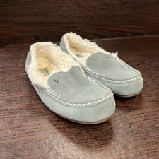 Koolaburra by UGG Women's Moccasin Slippers Size 8 Grey Suede Fleece Faux Fur