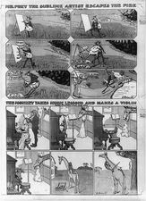 Mr. Foxy the sublime artist escapes the fire The monkey take music lessons