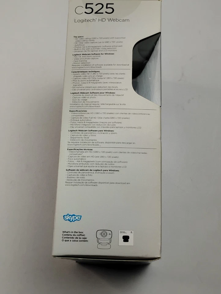 Logitech C525 HD 720P Webcam New Sealed - Image 3 of 4
