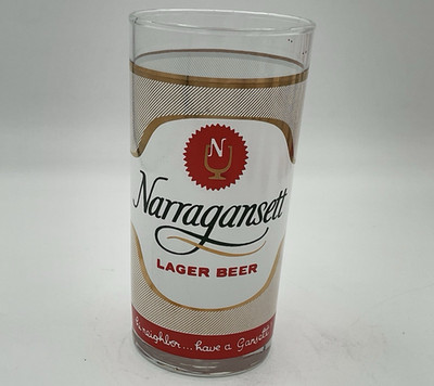 NARRAGANSETT Shell Beer Glass Hi Neighbor Jaws Gansett RARE Fast Free Shipping!