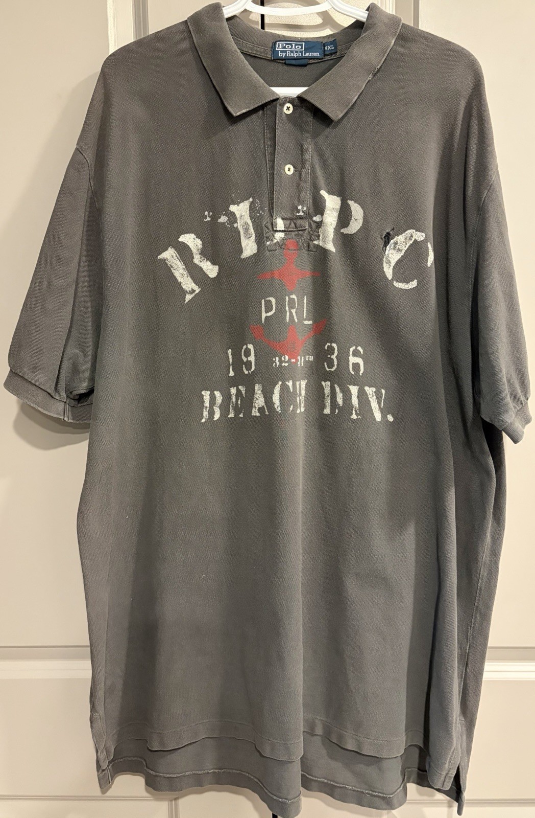 Vtg 2000’s  Polo Ralph Lauren Small Pony RLPC Beach Division Polo Men  Sz 2XL