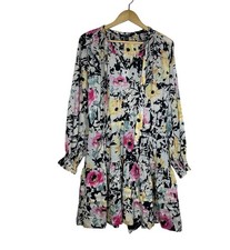 Lauren Ralph Lauren Floral Cotton Voile Dress Womens Size 16 Boho Prairie Work
