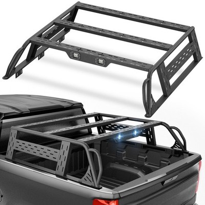 13.8 High Overland Bed Racks Truck Cargo Carrier with 2 LED Lights