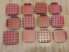 Gilbert Gabriel Erector Red Painted 2"x2" Base Plate Lot of 12