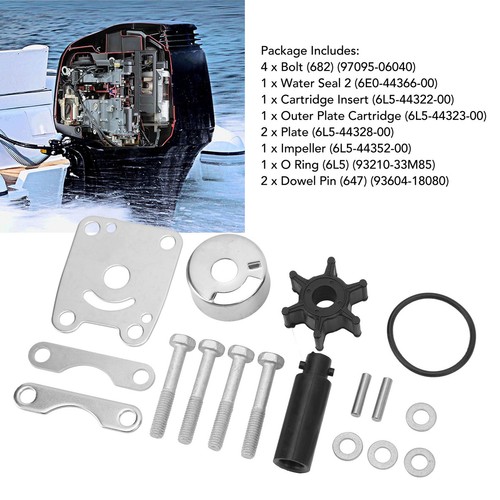 Water Pump Repair Kit 6L5 W0078 00 Impeller Rebuild Set For 3HP 3MSHQ 3MLHP - Picture 16 of 23