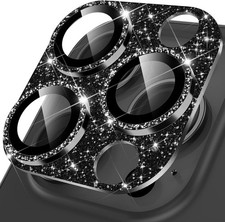 Camera Lens Protector for iPhone 16 Pro/Pro Max - Glitter Design Metal Cover