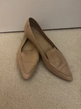 Vionic Noah Tan Leather Pointy Toes Flats Size 11