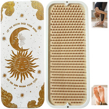 Sadhu Board with Copper Nails, 8 mm (0.3 Inch), Nail Boards for Feet, Yoga Gift
