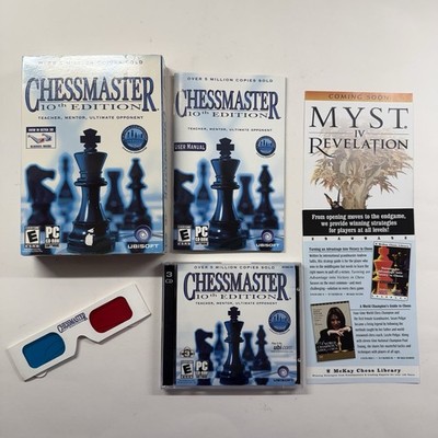 CHESSMASTER: 10th EDITION, CD-ROM, (3 Discs), & 3D Glasses Great Condition