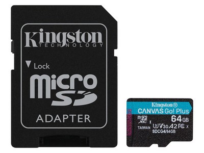 KINGSTON MicroSDXC-Card Canvas Go! Plus 64GB inkl. Adapter