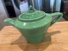 MINT !! Early Fiesta Ware Green Teapot Non Rounded Handle Homer Laughlin