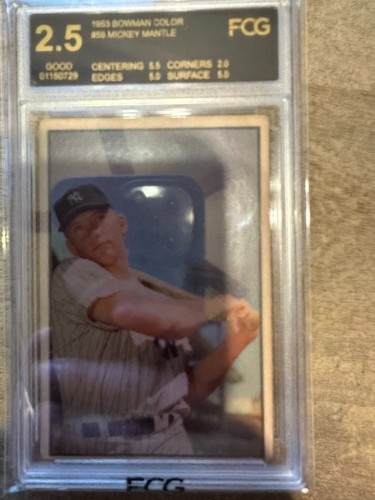 1953 Bowman Color - Mickey Mantle #59
