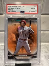 2021 TOPPS TRIPLE THREADS #76 SHOHEI OHTANI AMBER /199 PSA 8 None^